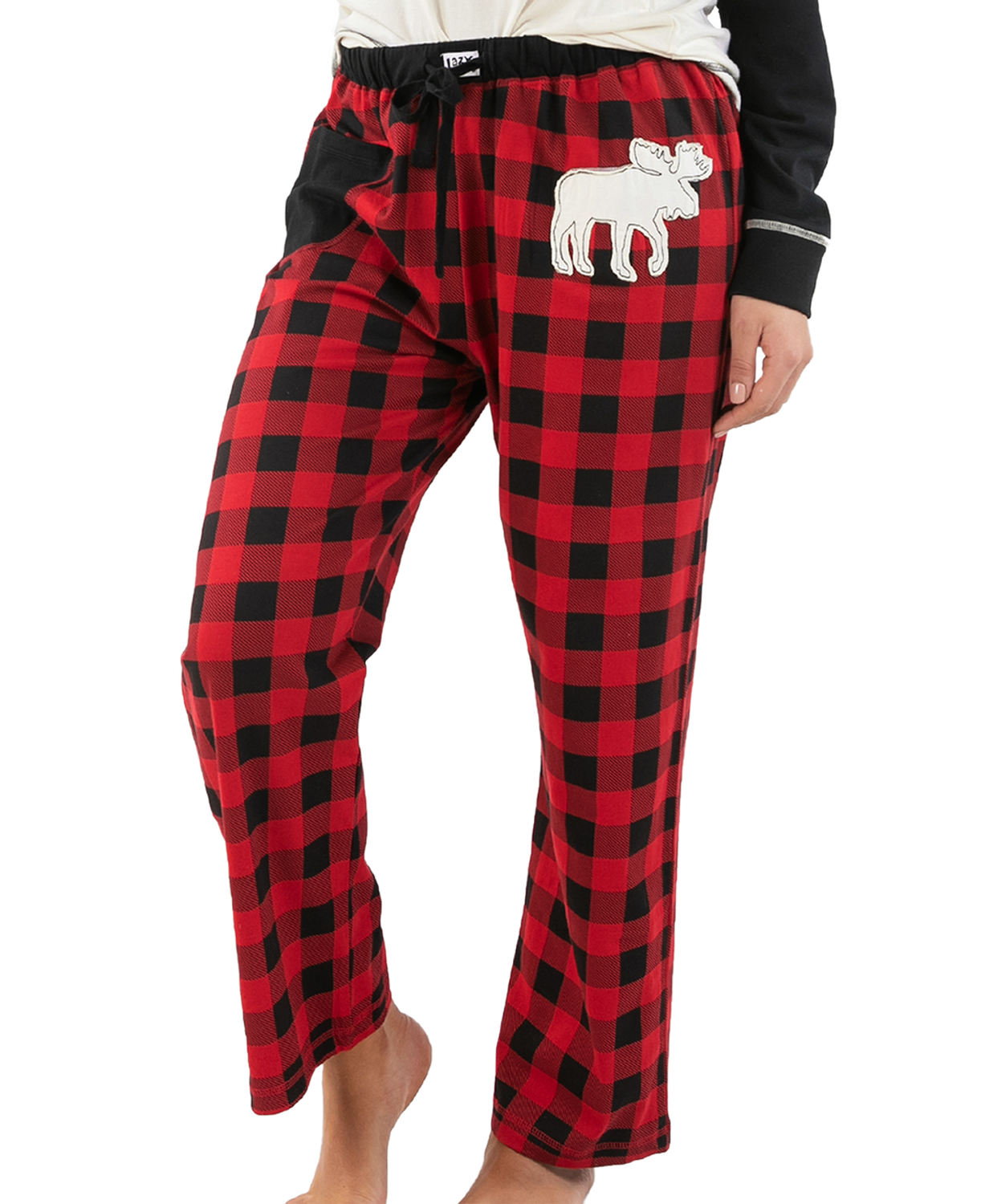 ^^LazyOne Moose Plaid Juniors J Pant:
