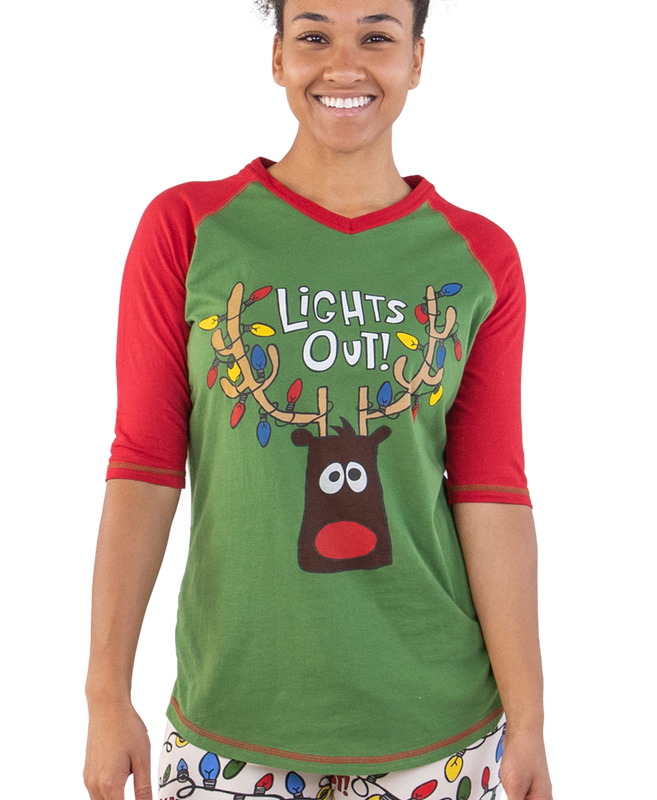 ^ Lazy One: Lights Out PJ Tall Tee