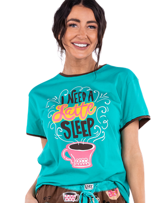 ^Lazy One Latte Sleep Women&#39;s PJ Tee