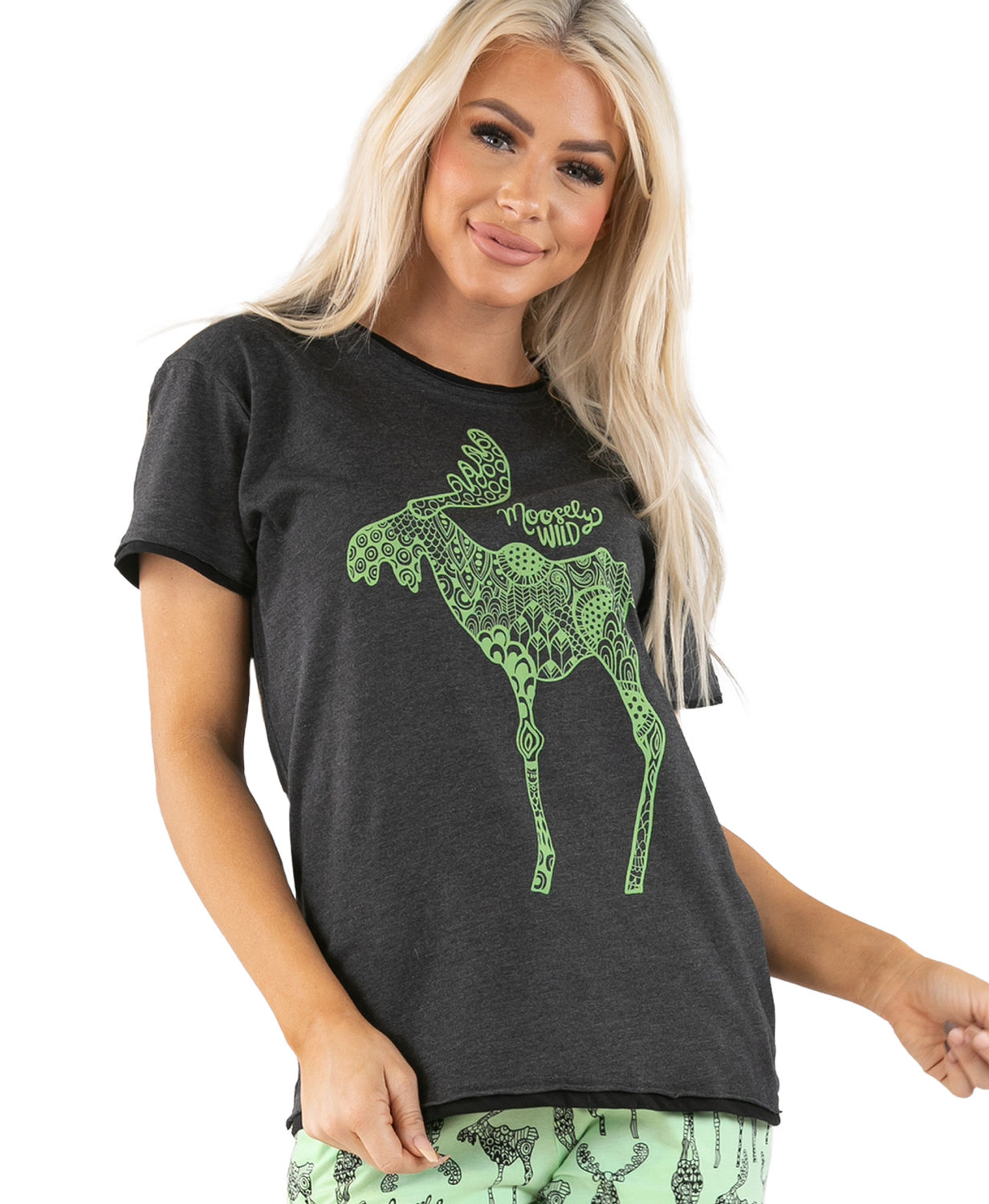 ^Lazy One Moosely Wild Women&#39;s Regular Fit Tee