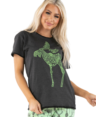 ^Lazy One Moosely Wild Women&#39;s Regular Fit Tee