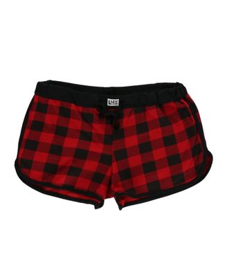 Lazy One: Red Plaid PJ Boxers Shorts:
