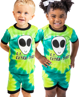 ^Extra Tired Kid Short PJ Set: