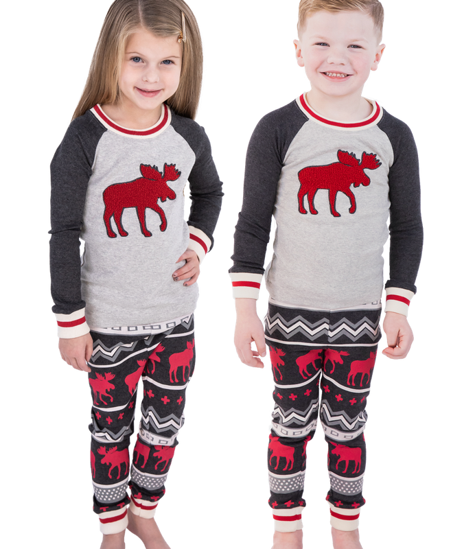 ^Cabin Moose LS PJ Set: