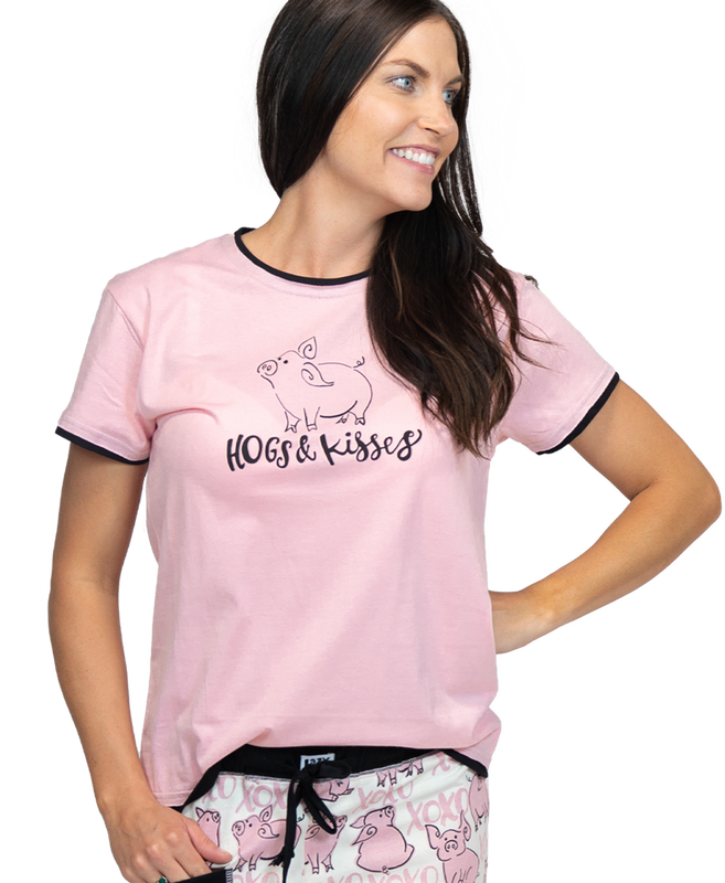 ^^Lazy One Hogs &amp; Kisses Women&#39;s PJ Tee