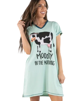 ^ Lazy One: Moody in the Morning V-neck  Nightshirt