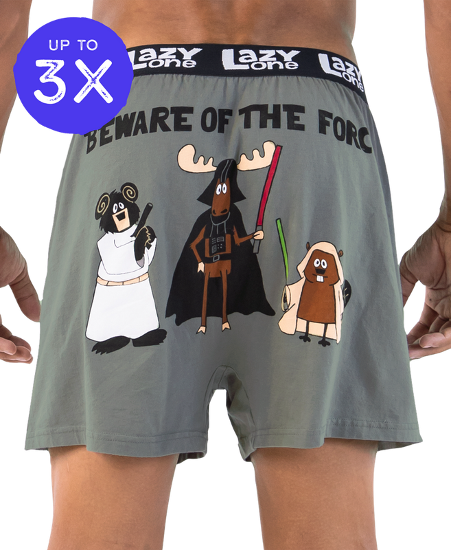 ^ Lazy One: Beware of the Force Men&#39;s Funny Boxer