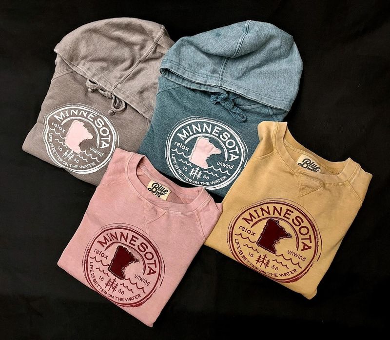 Blue 84 Burnout Fleece Crew &quot;Relax, Unwind&quot;:
