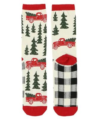 Truck Plaid Crew Sock
