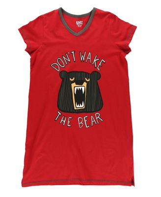 Lazy One: Don&#39;t Wake The Bear V-neck Nightshirt: