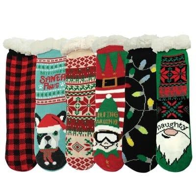 Two Left Feet Mistletoes Slipper Socks