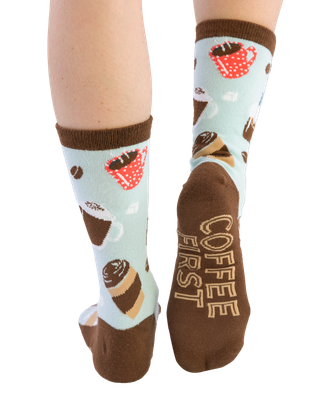 Coffee First Crew Sock:
