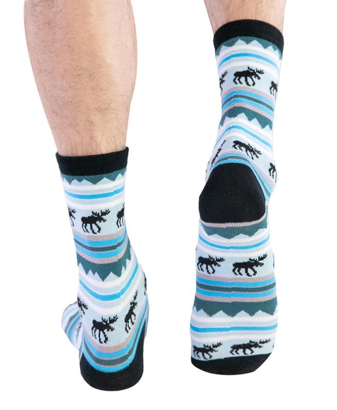 ~Winter Moose Crew Sock: