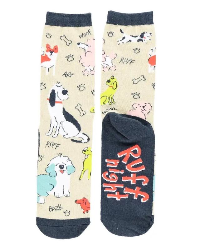 Lazy One Ruff Night Crew Sock: