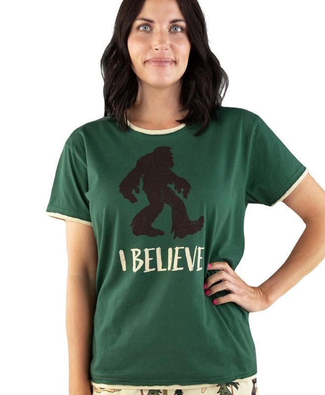 I Believe Squatch Women&#39;s PJ Tee: