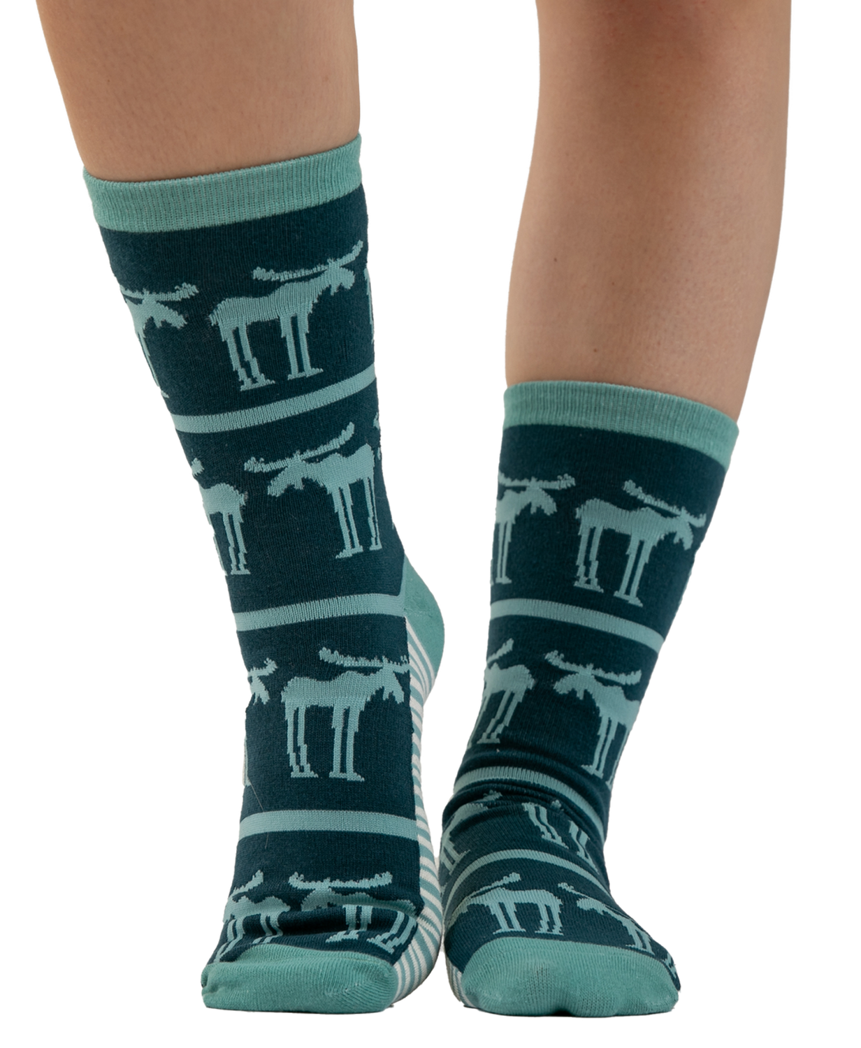 ~Funky Moose Blue Crew Sock (9-11)