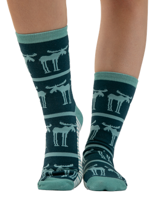 ~Funky Moose Blue Crew Sock (9-11)