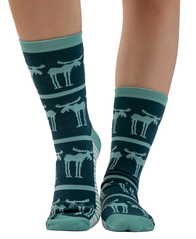 ~Funky Moose Blue Crew Sock (9-11)