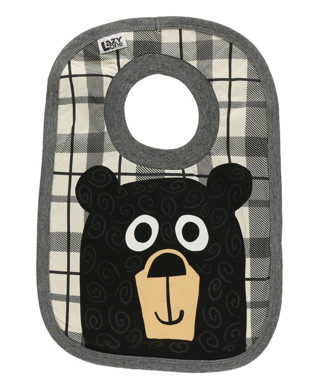 ^Bear Hug Grey Infant Bib