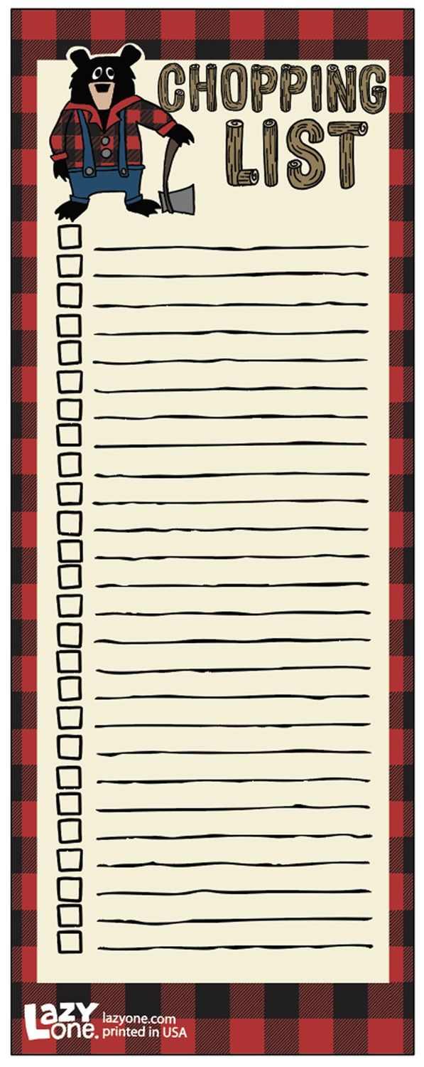 Chopping List Notepad