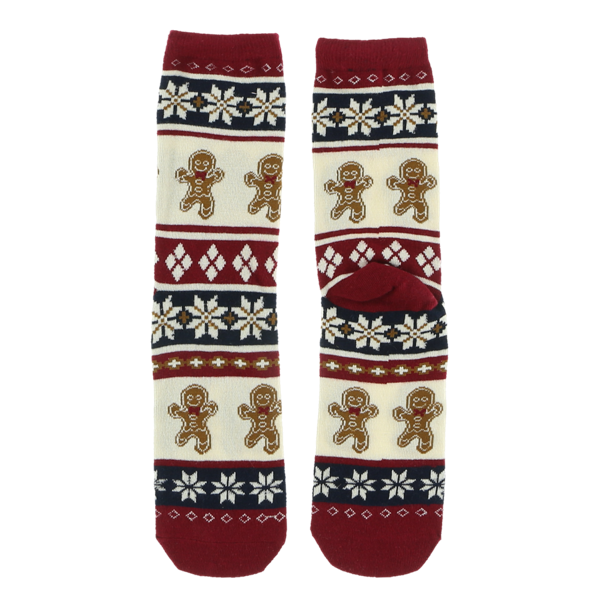 Gingerbread Fair Isle Crew Sock One Size