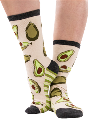 ^Avocado Go To Bed Crew Sock