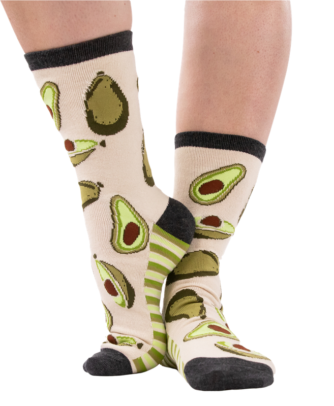 ^Avocado Go To Bed Crew Sock
