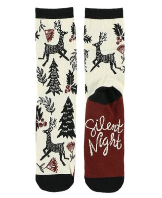 Silent Night Crew Sock 9-11