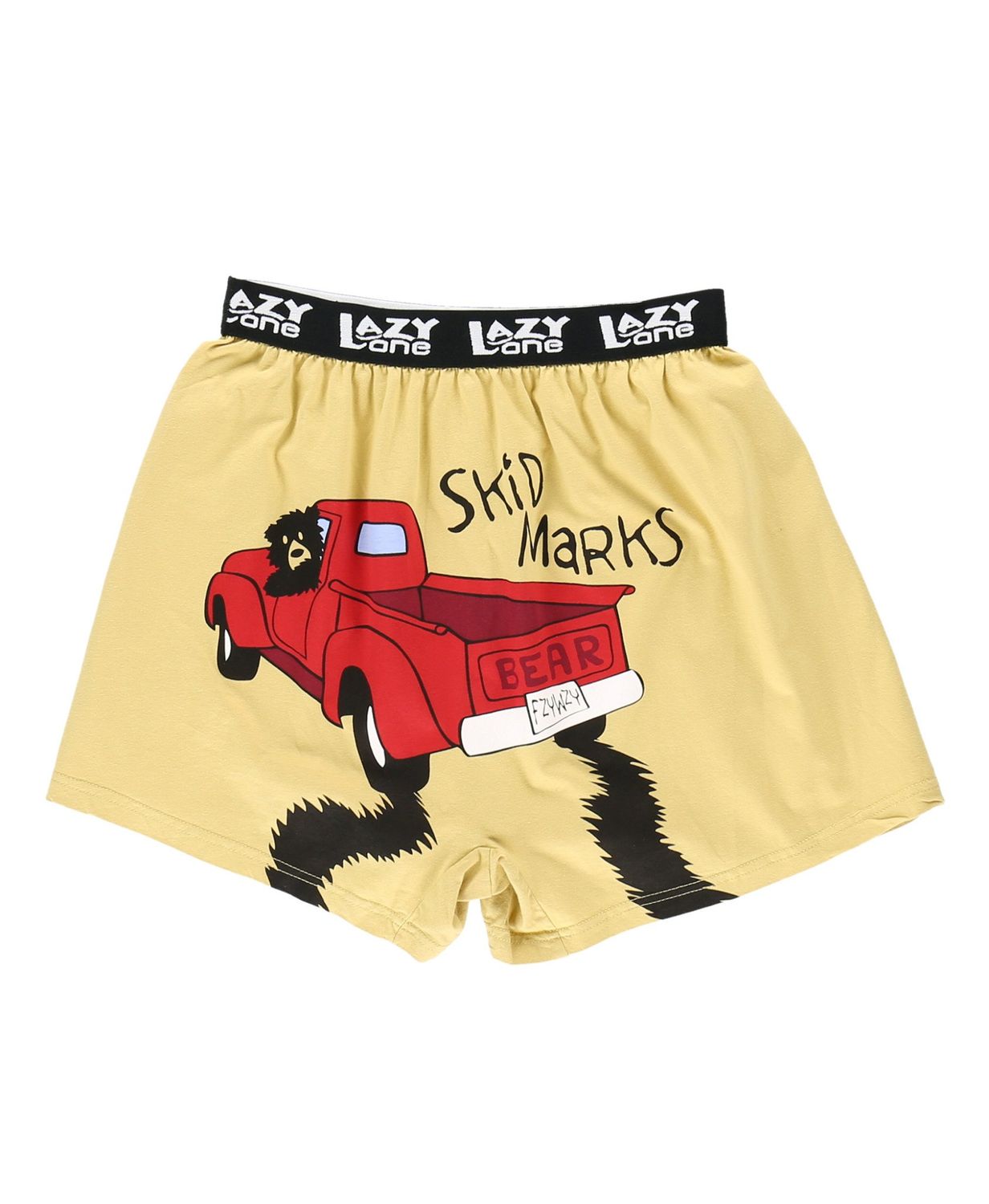 Lazy One: Skid Marks Men&#39;s Funny Boxer, Size: S