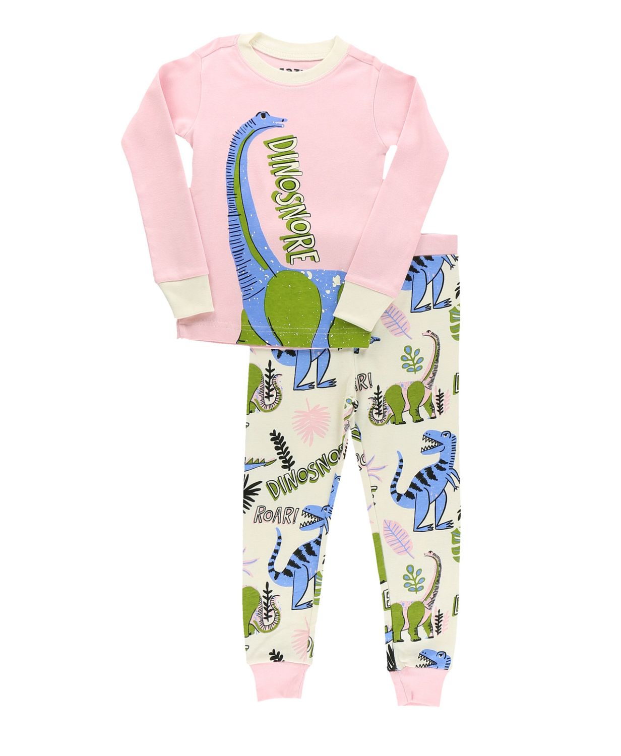 ~DinoSnore  LS PJ Set:, Size: 2T, Color: Pink