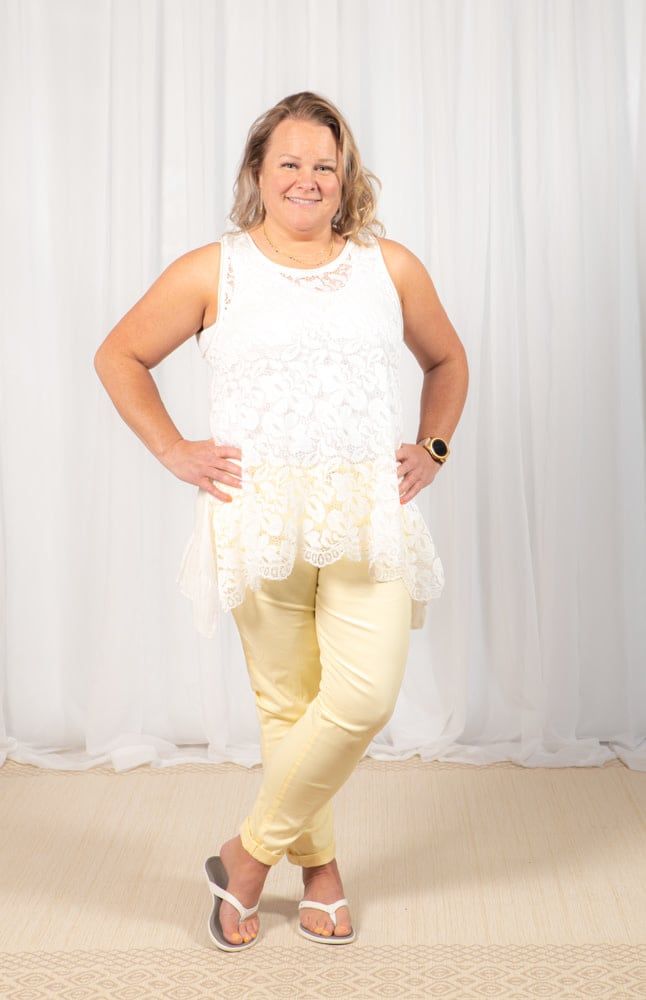 Howards: Lace Tank Top:, Color: White, Size: S/M