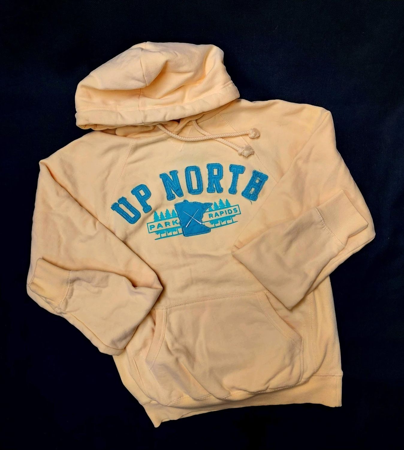 Blue 84 Fleece Hoodie &quot;Up North PR&quot;:, Color: Butter:, Size: Small