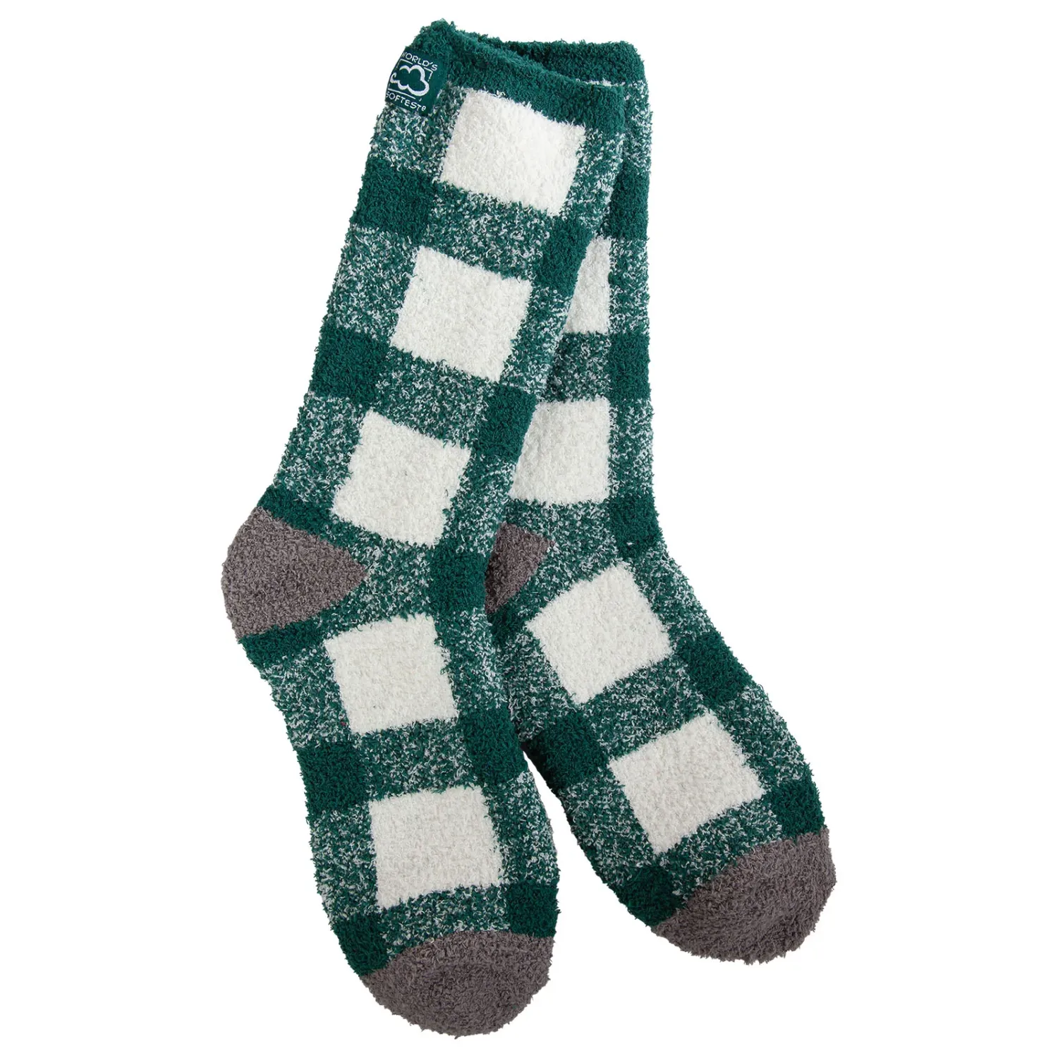 World&#39;s Softest Sock (WSTMCCZCR):, Color: Green/White/Grey