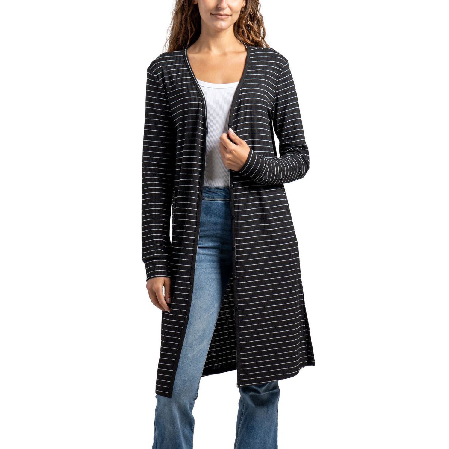 Allthreads Coastal Cardigan:, Color: Black:, Size: Small