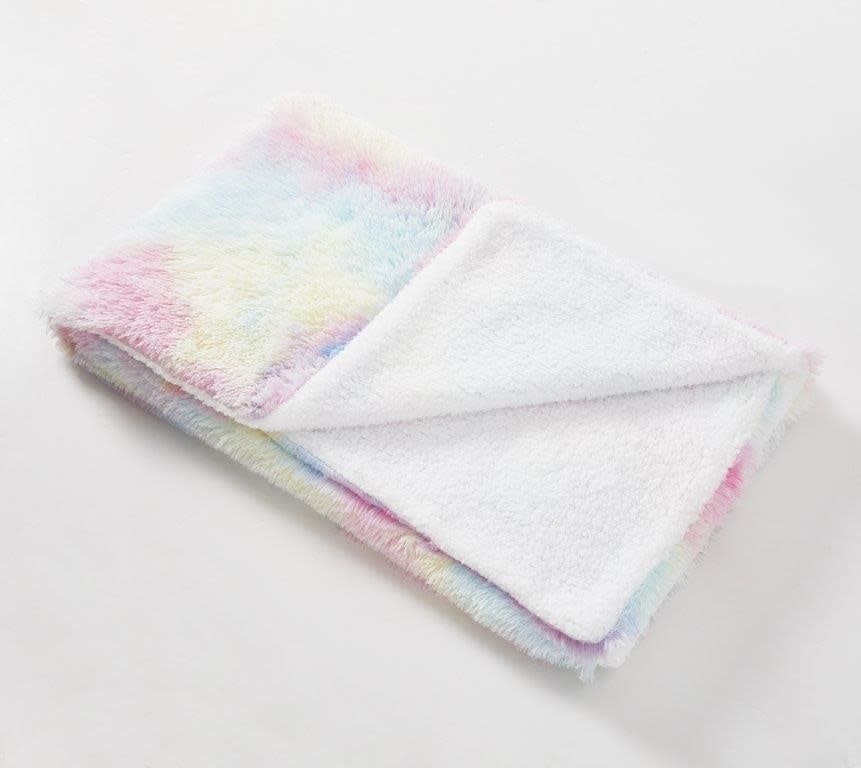 Oversized Twin Throw:, Design: Pastel Rainbow