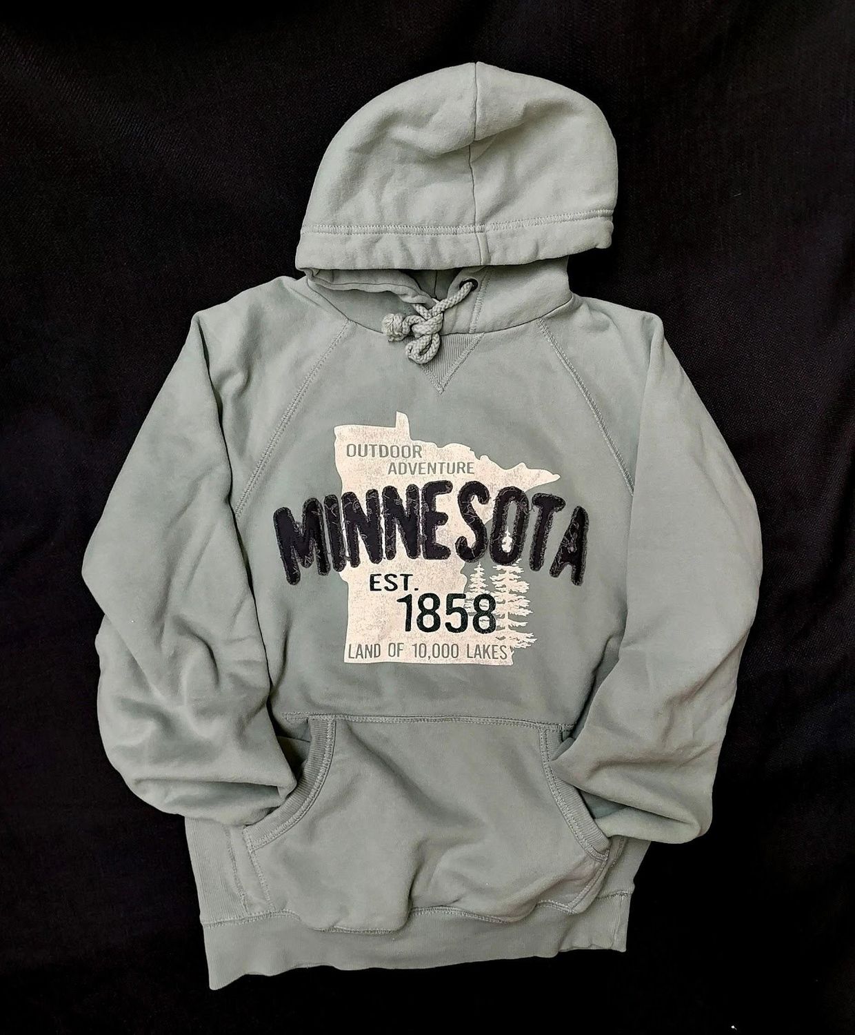 ^Blue 84 Fleece Hoodie "Outdoor Adventure MN":, Color: Agave:, Size: Large