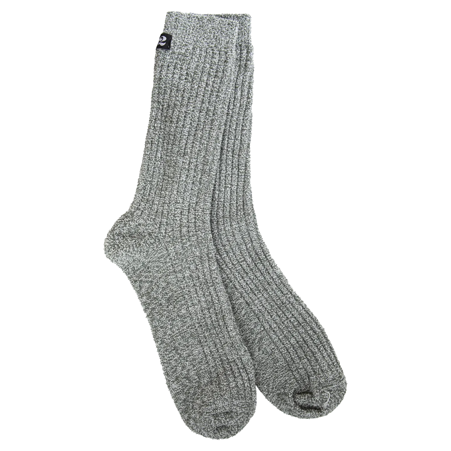 World&#39;s Softest Sock (190205):, Color: Heathered Stone/White