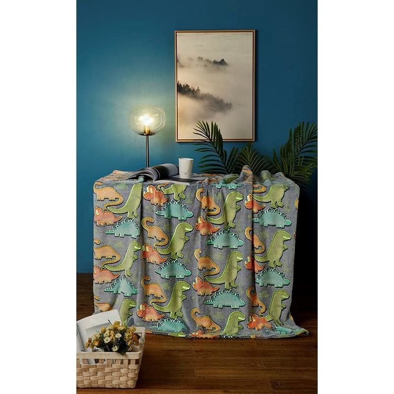 Plush Glow Throw:, Design: Darling Dinosaurs Glow