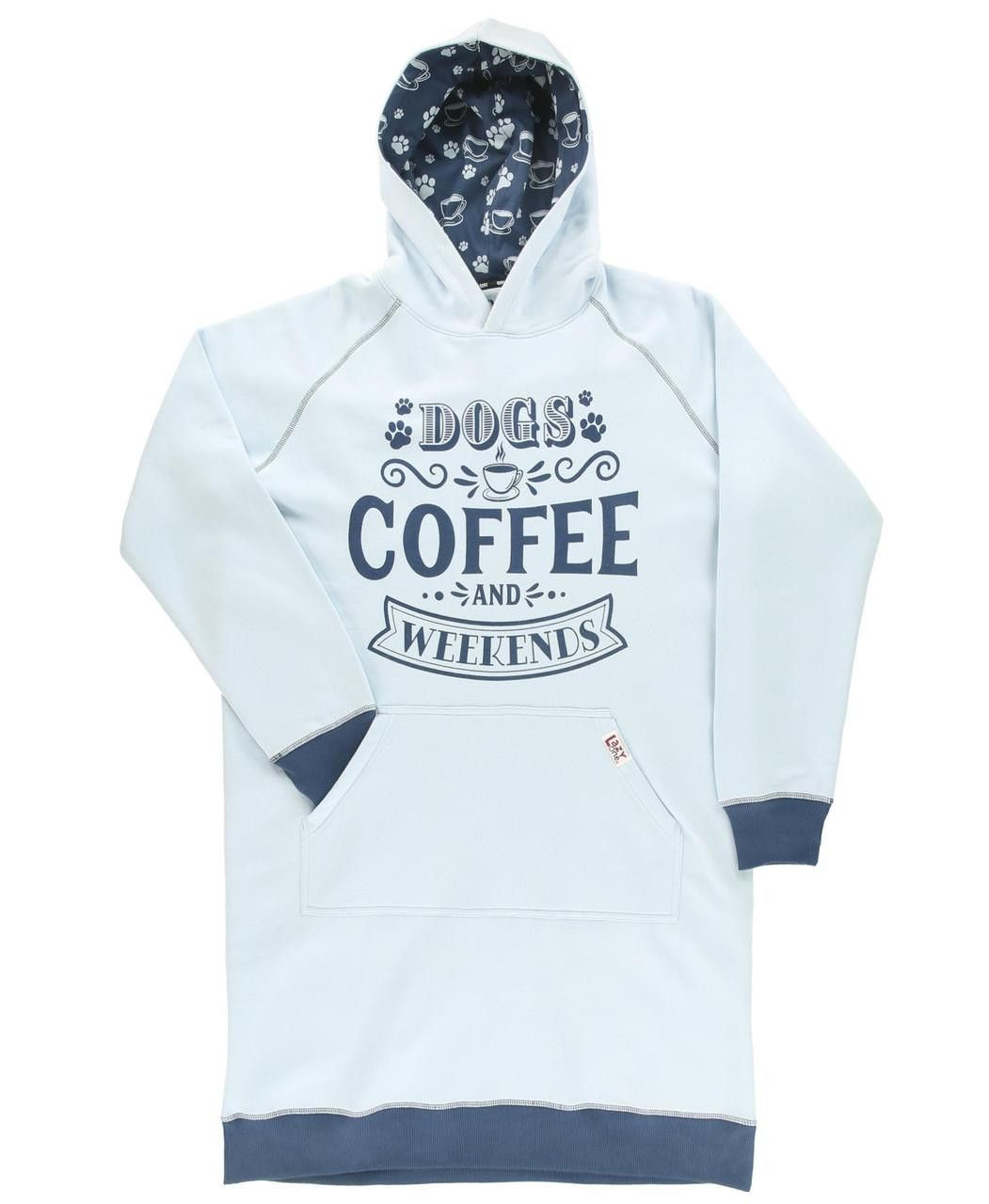 Lazy One Dogs, Coffee, Weekends Sleep Hoodie