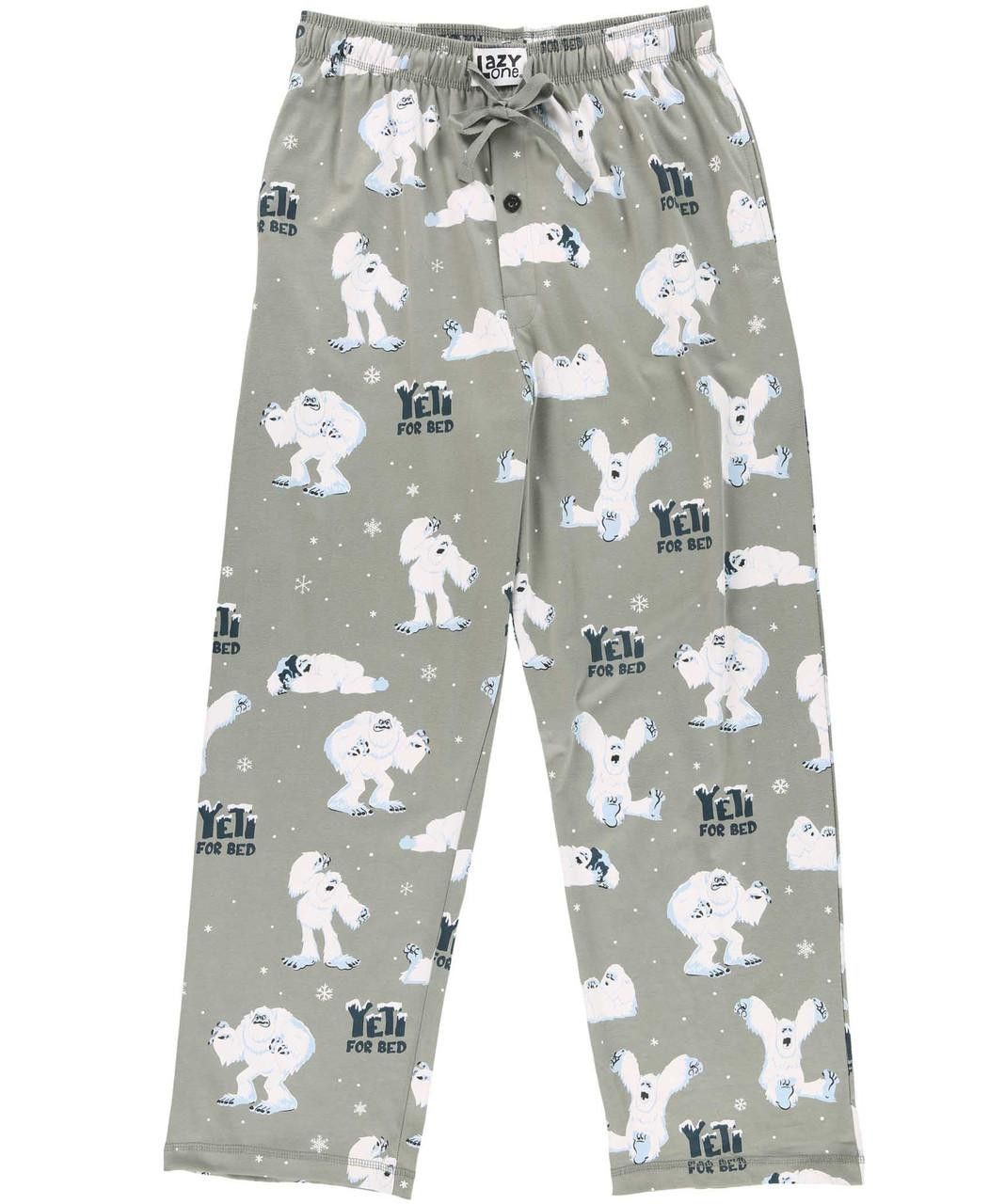 Lazy One Yeti For Bed Men's Grey PJ Pant