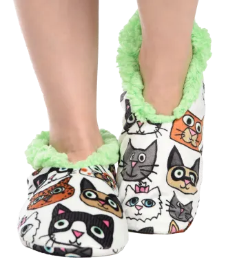 Cattitude Cat Fuzzy Feet Slipper