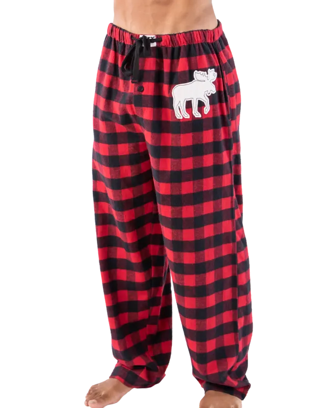 Moose Plaid (Flannel) Men&#39;s PJ Pant