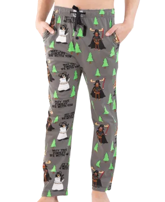 ^Forest Be With You Men&#39;s Moose PJ Pants