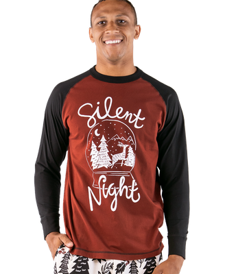 ~Silent Night Men&#39;s Long Sleeve PJ Tee