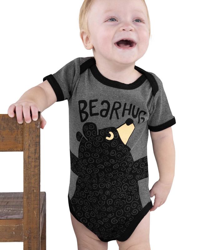 ^Bear Hug Grey Infant Creeper: