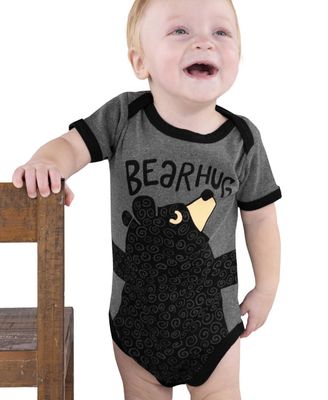 ^Bear Hug Grey Infant Creeper: