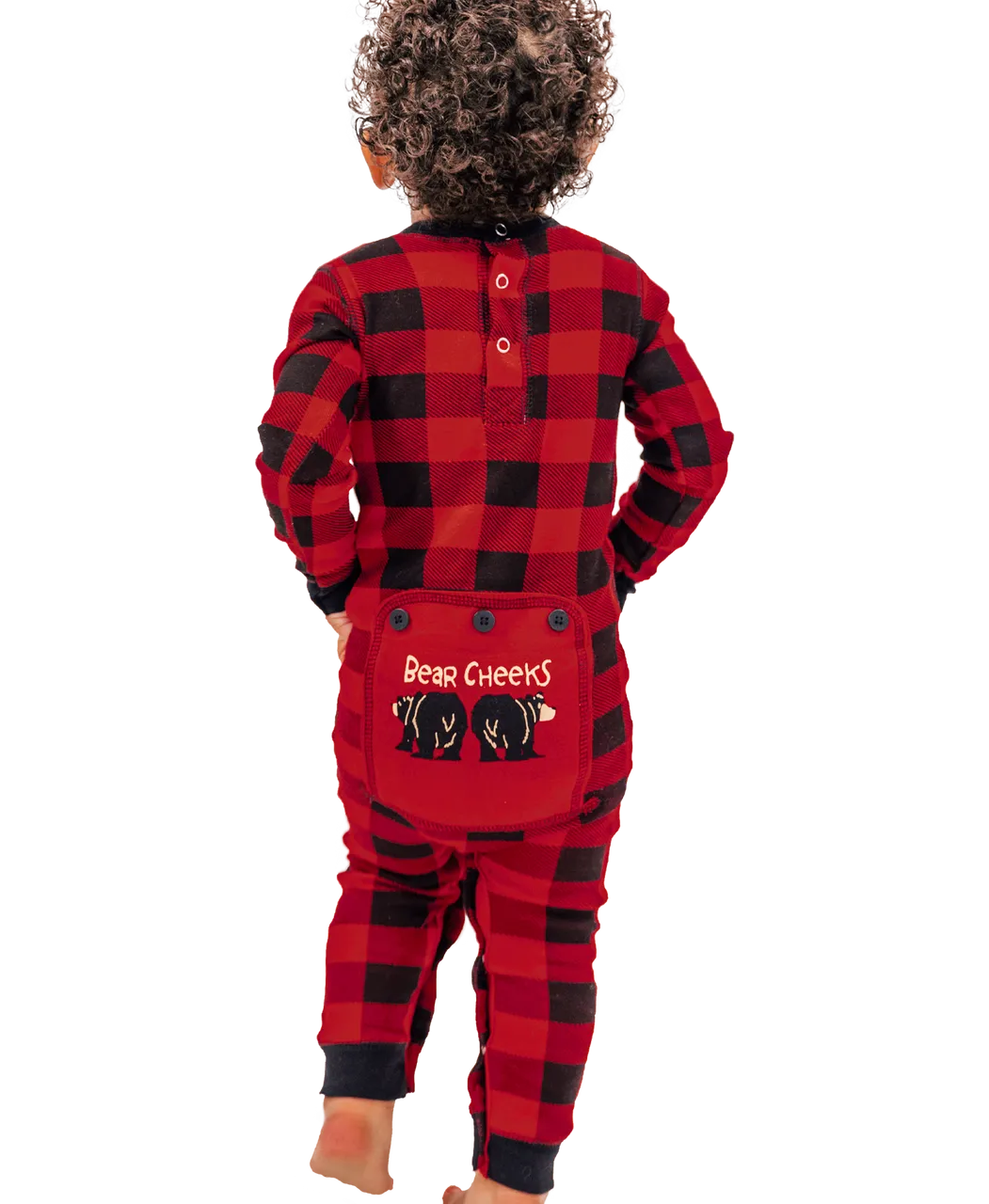 Bear Cheeks Infant Plaid Onesie Flapjack