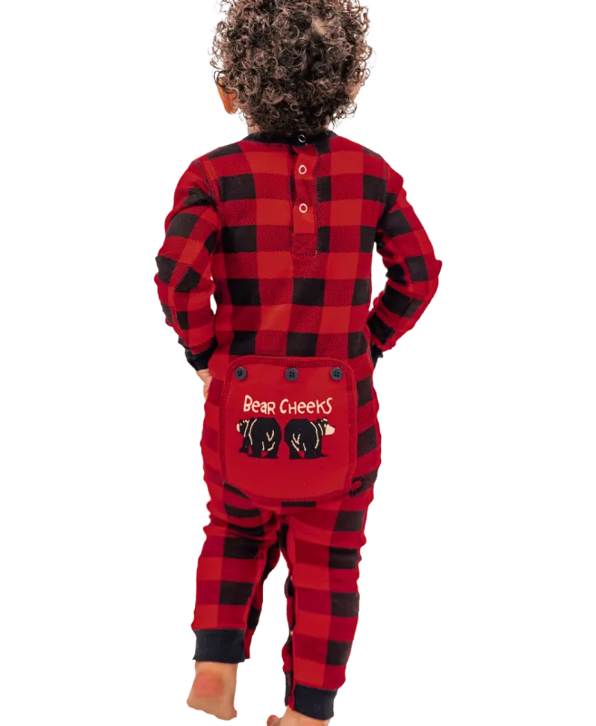 Bear Cheeks Infant Plaid Onesie Flapjack