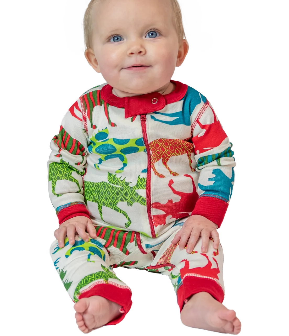 ^Pattern Moose Infant Union Suit