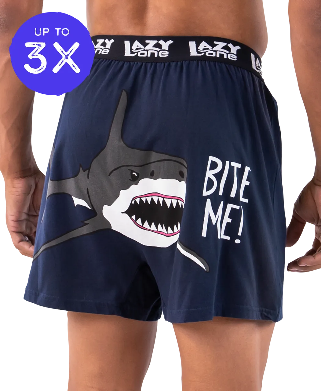 ^ Lazy One: Bite Me! Men&#39;s Shark Boxers